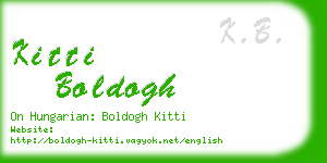 kitti boldogh business card